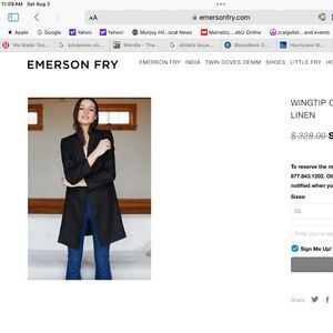 Emerson Fry wingtip Coat Linen